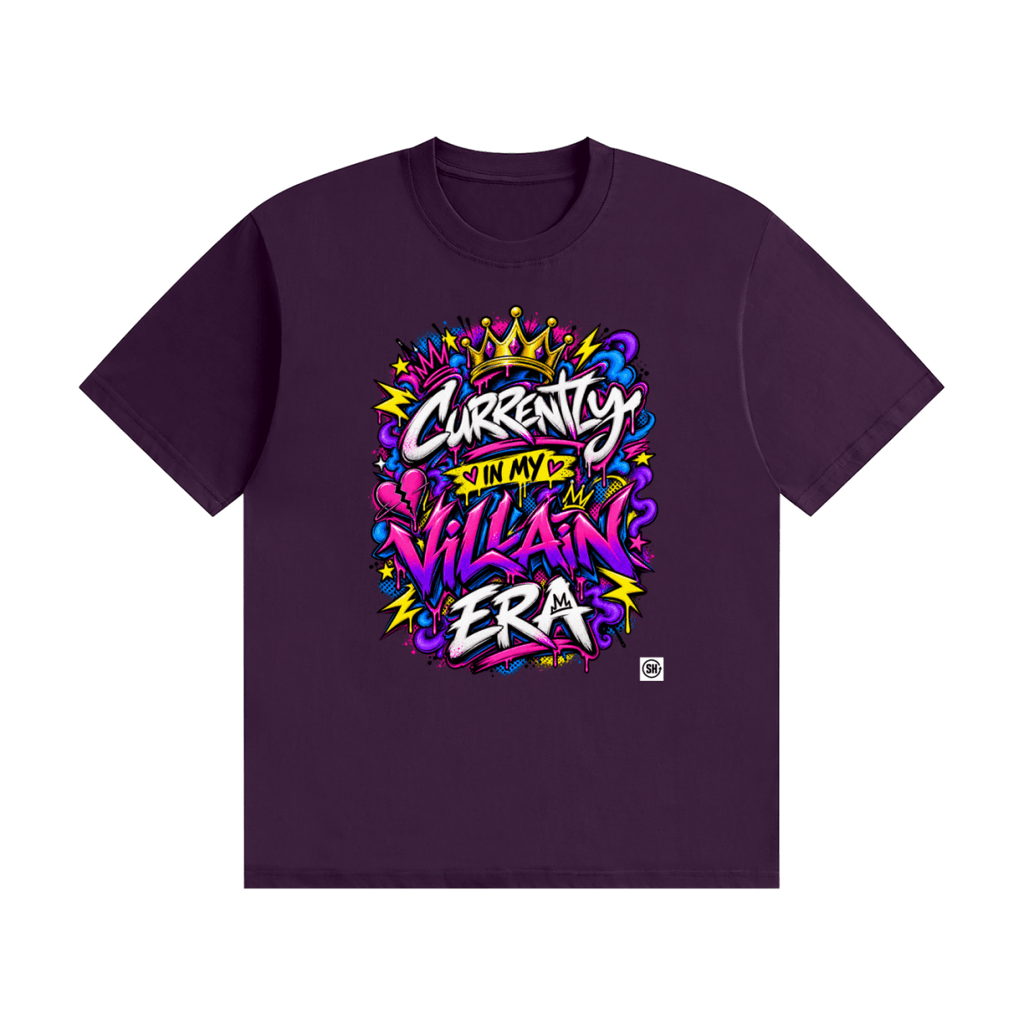 Currently in My Villain Era Unisex Seamless Cotton T-Shirt - Shirt Habit