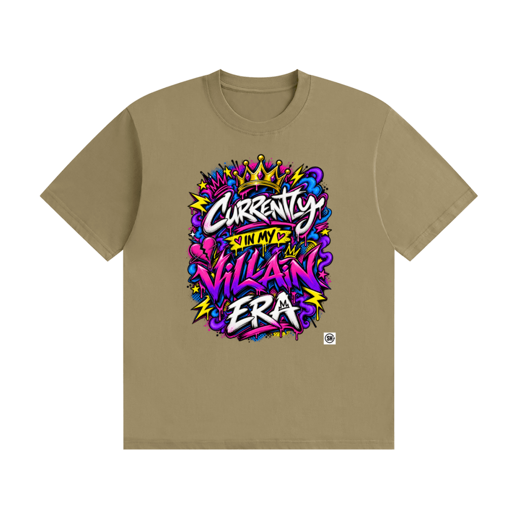 Currently in My Villain Era Unisex Seamless Cotton T-Shirt - Shirt Habit