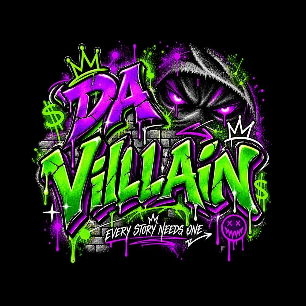Da Villain Graffiti Essential Cotton T-Shirt - Shirt Habit