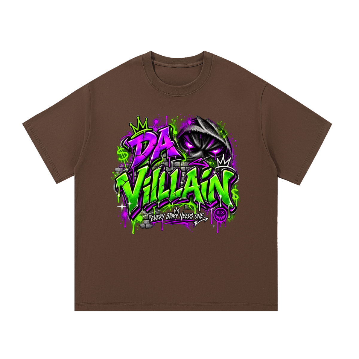 Da Villain Graffiti Essential Cotton T-Shirt - Shirt Habit