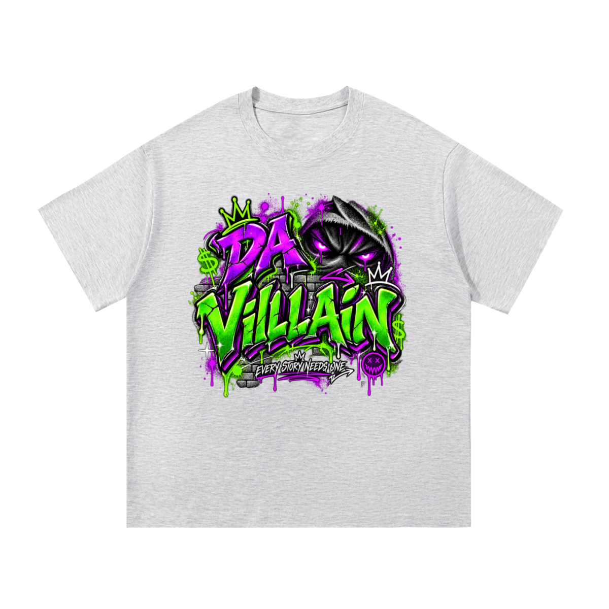 Da Villain Graffiti Essential Cotton T-Shirt - Shirt Habit