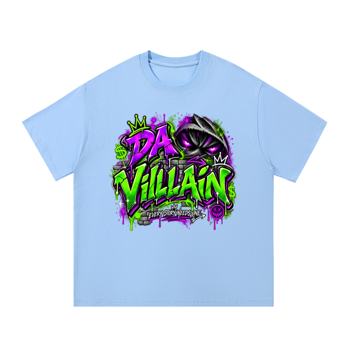 Da Villain Graffiti Essential Cotton T-Shirt - Shirt Habit