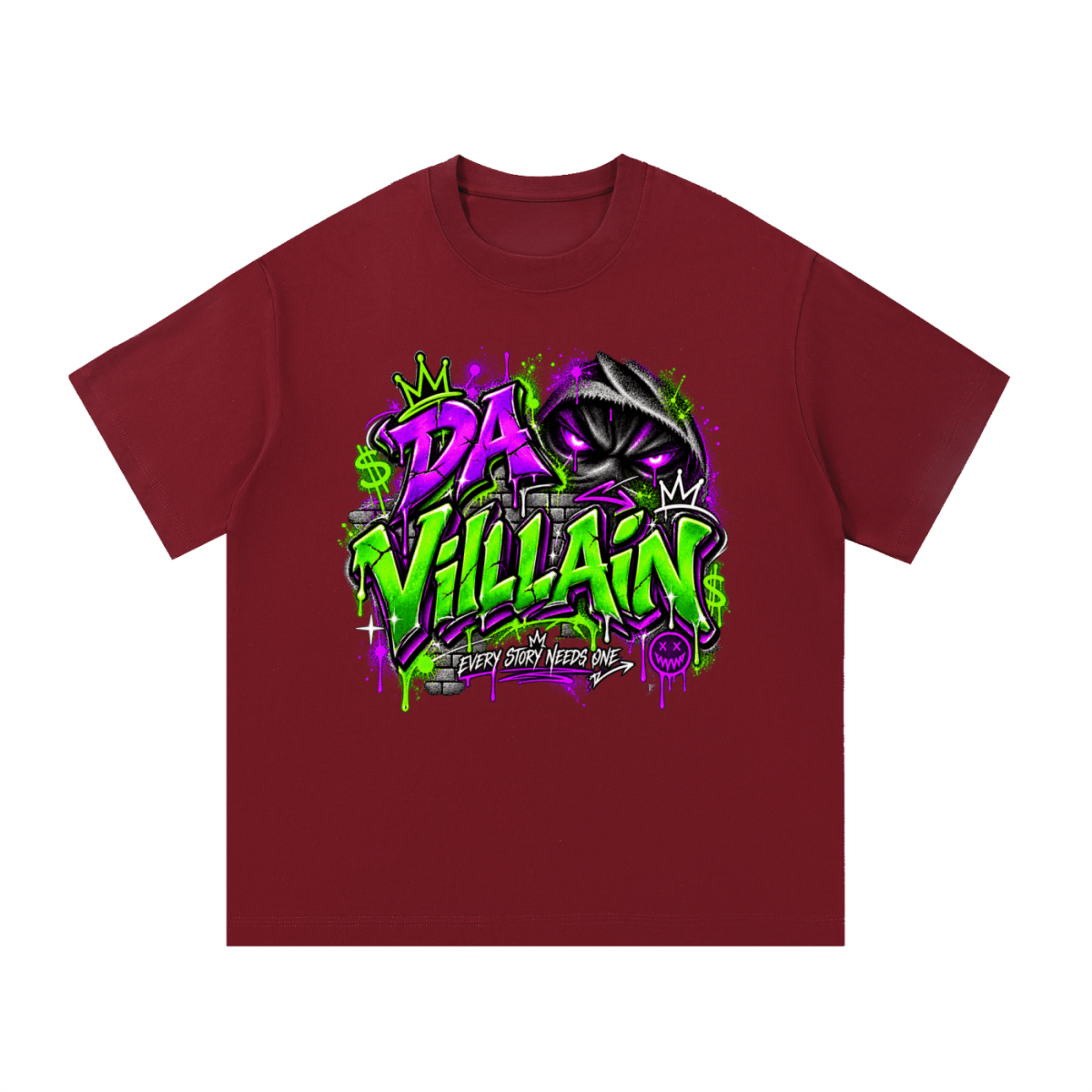 Da Villain Graffiti Essential Cotton T-Shirt - Shirt Habit