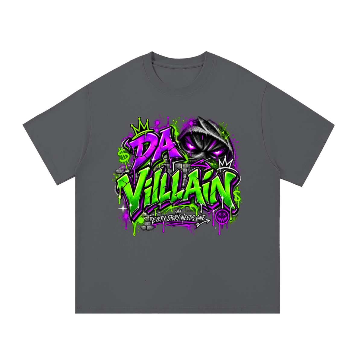 Da Villain Graffiti Essential Cotton T-Shirt - Shirt Habit