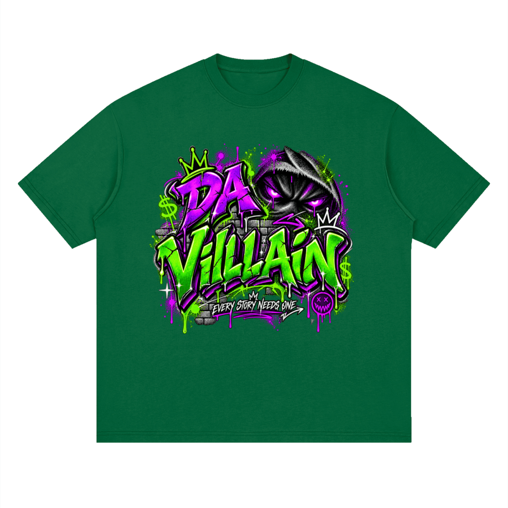 Da Villain Graffiti Streetwear Loose Drop Shoulder T-Shirt - Shirt Habit