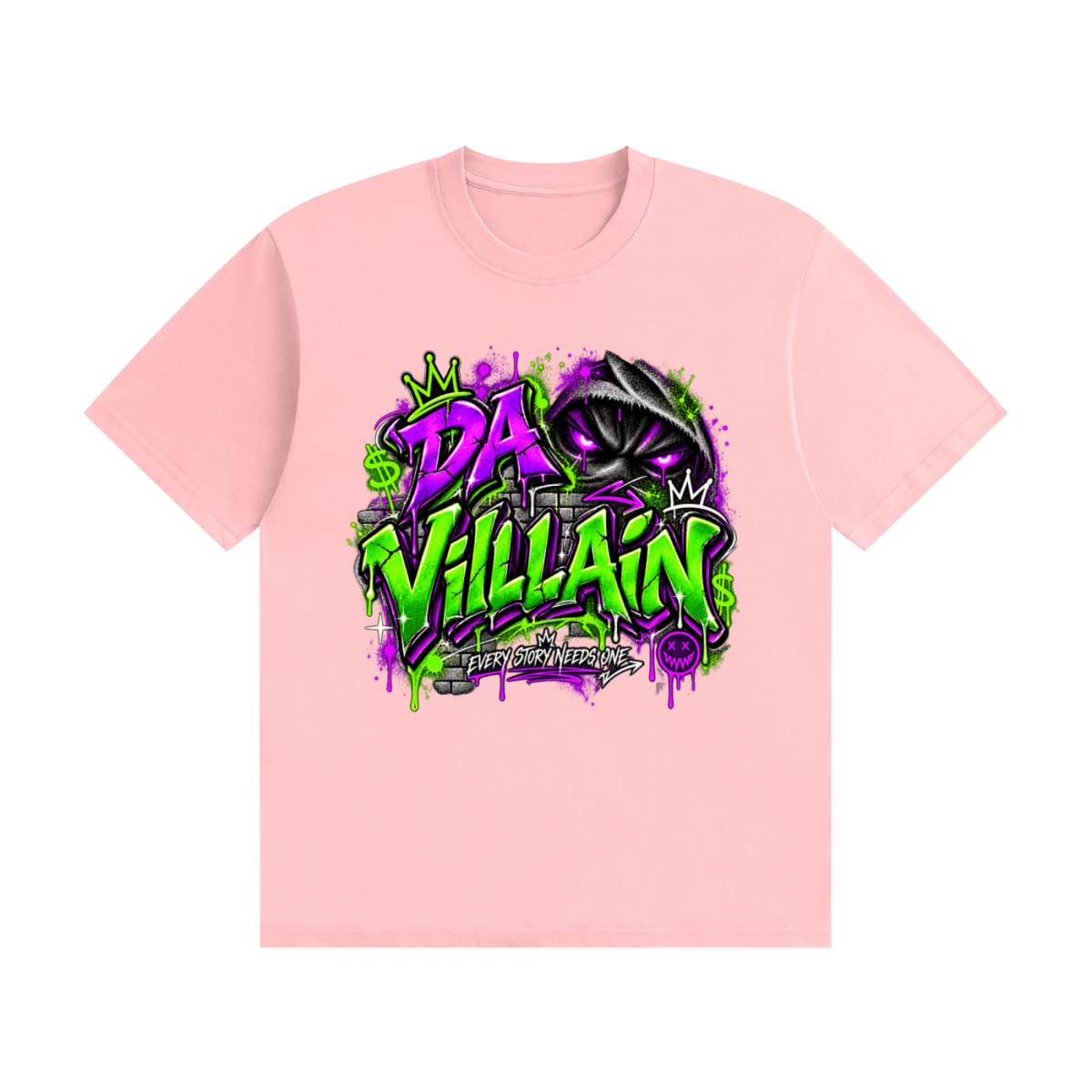 Da Villain Graffiti Unisex Seamless Cotton T-Shirt - Shirt Habit