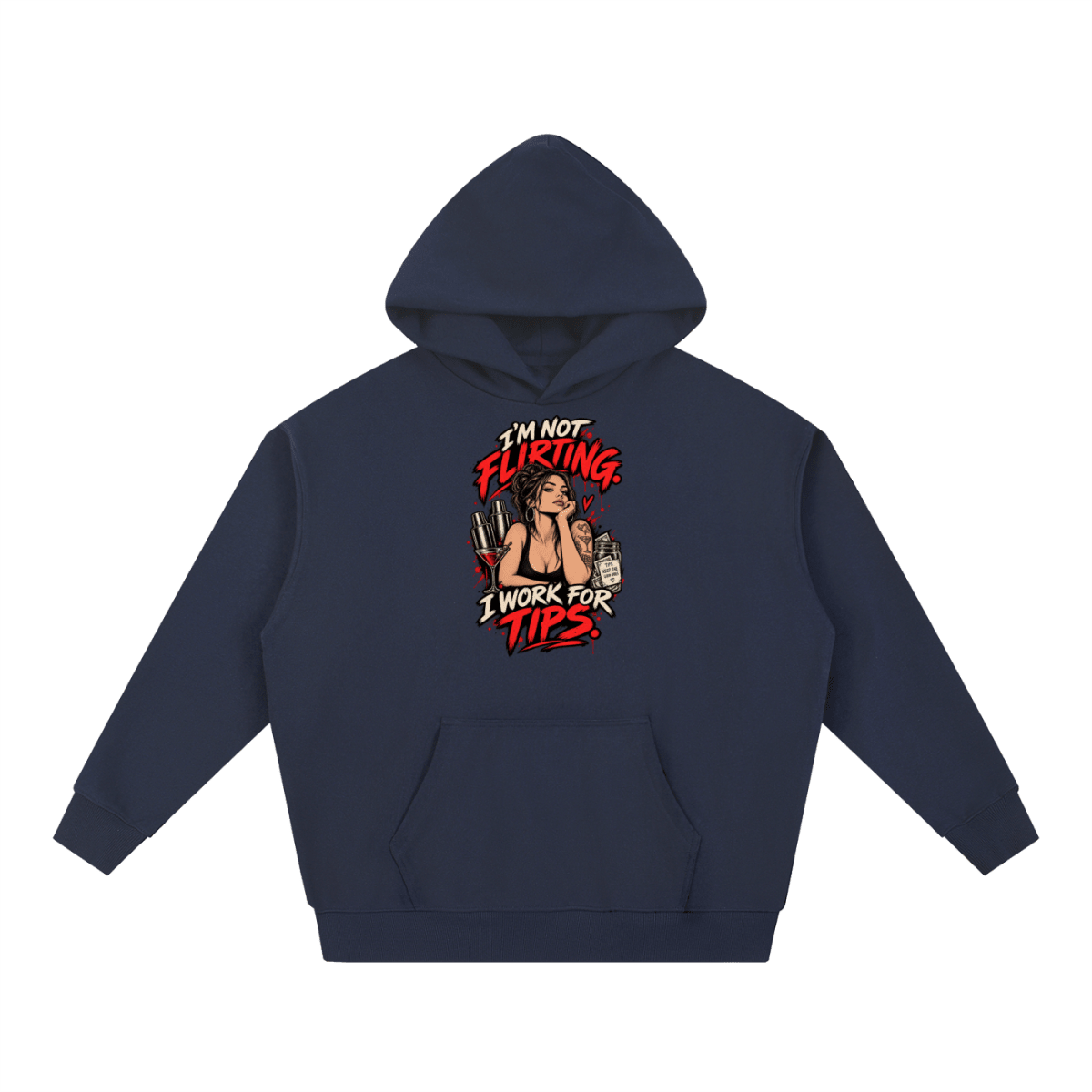 I’m Not Flirting. I Work for Tips. Bartender Essential Heavyweight Hoodie - Shirt Habit