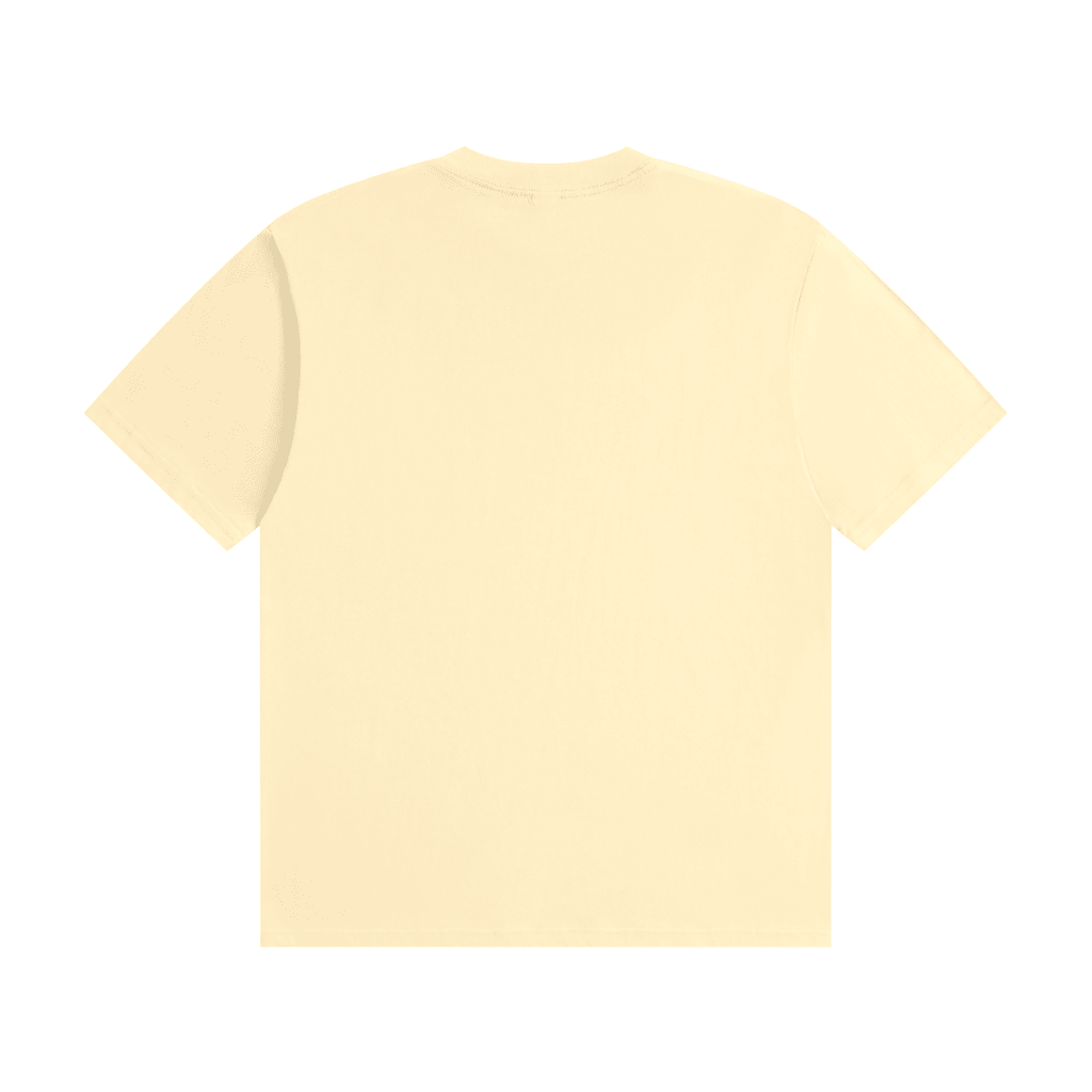 Cream I'm Not Flirting. I Work for Tips. cotton T-shirt, back view showing a plain unprinted back.