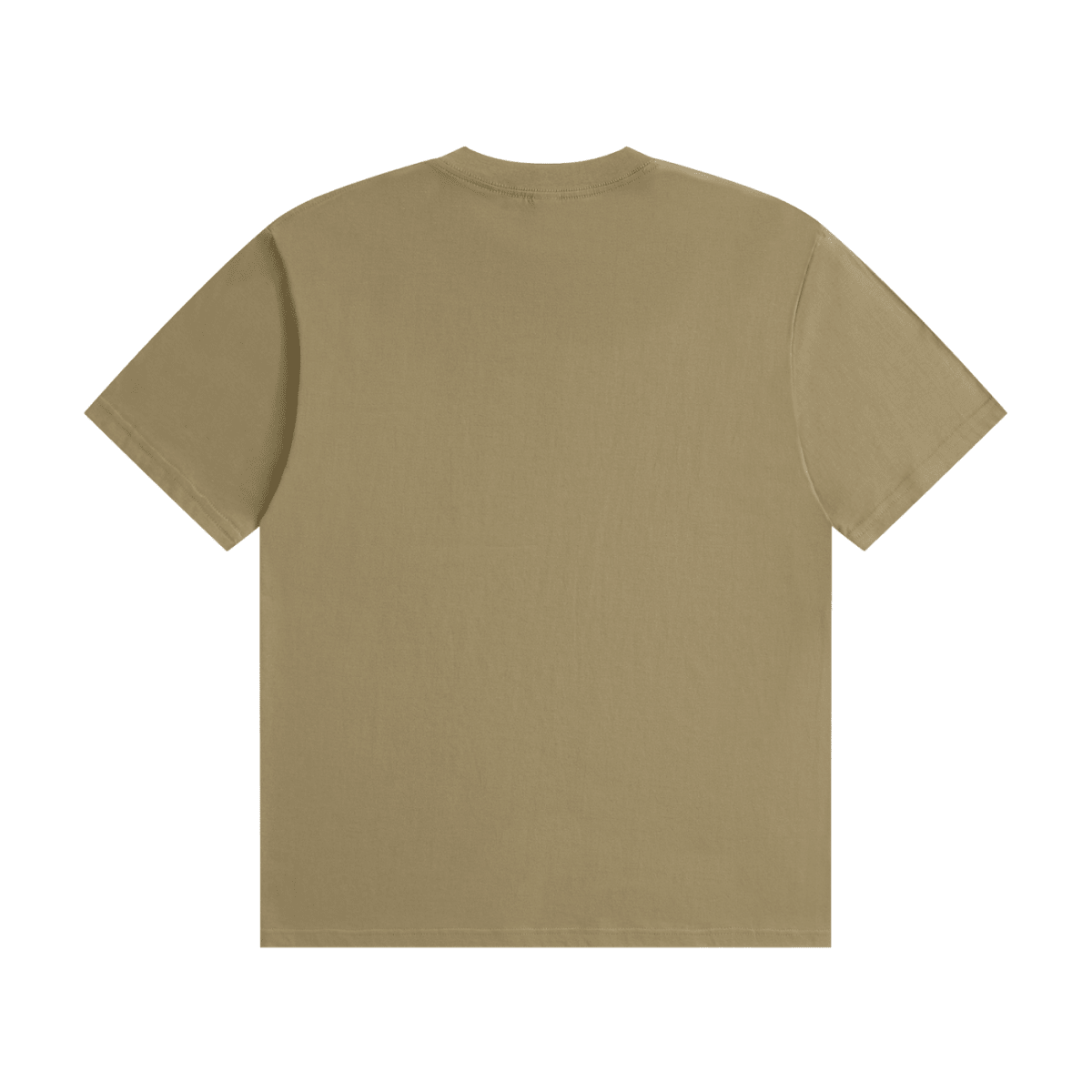 Khaki I'm Not Flirting. I Work for Tips. cotton T-shirt, back view showing a plain unprinted back.