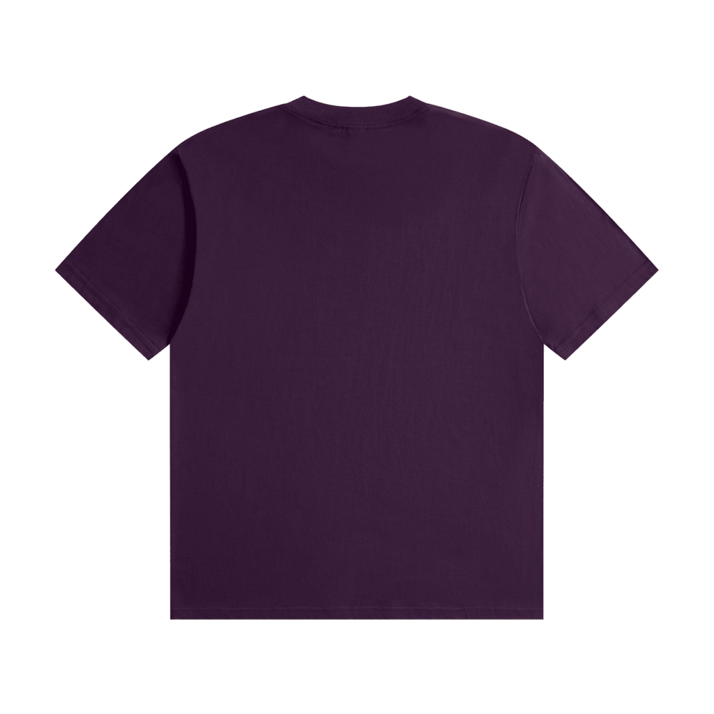 Purple I'm Not Flirting. I Work for Tips. cotton T-shirt, back view showing a plain unprinted back.