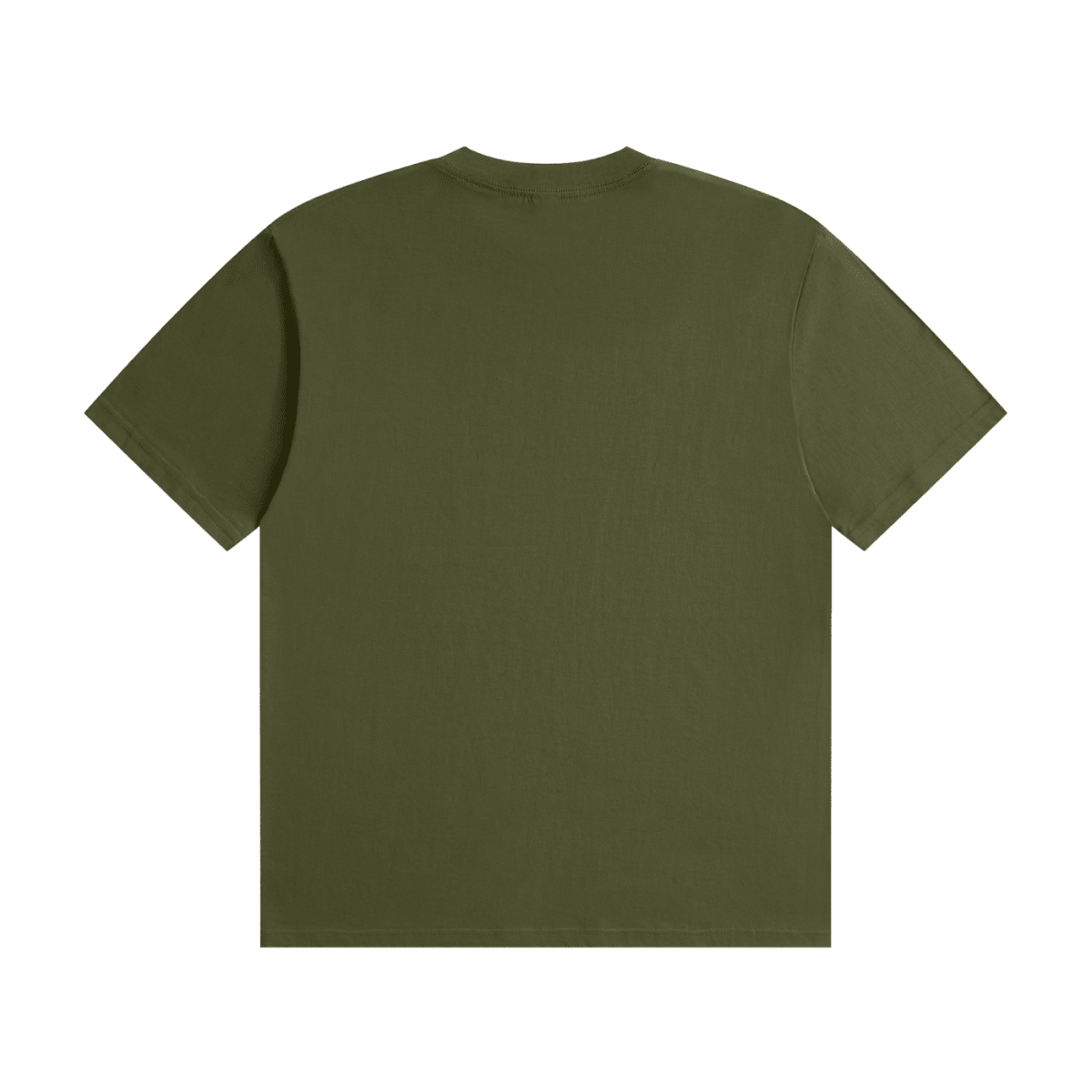 Olive green I'm Not Flirting. I Work for Tips. cotton T-shirt, back view showing a plain unprinted back.