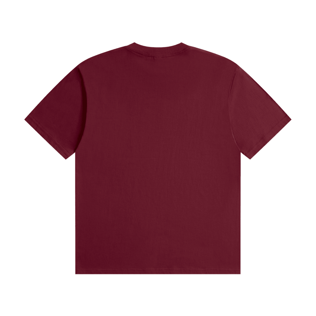 Burgundy I'm Not Flirting. I Work for Tips. cotton T-shirt, back view showing a plain unprinted back.