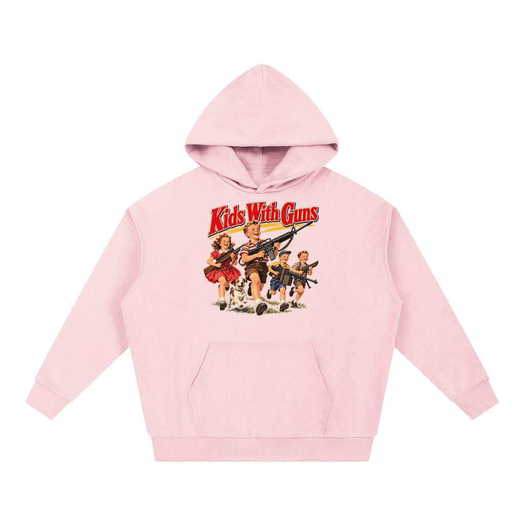 Kids With Guns Vintage 1950s Heavyweight Hoodie - Shirt Habit