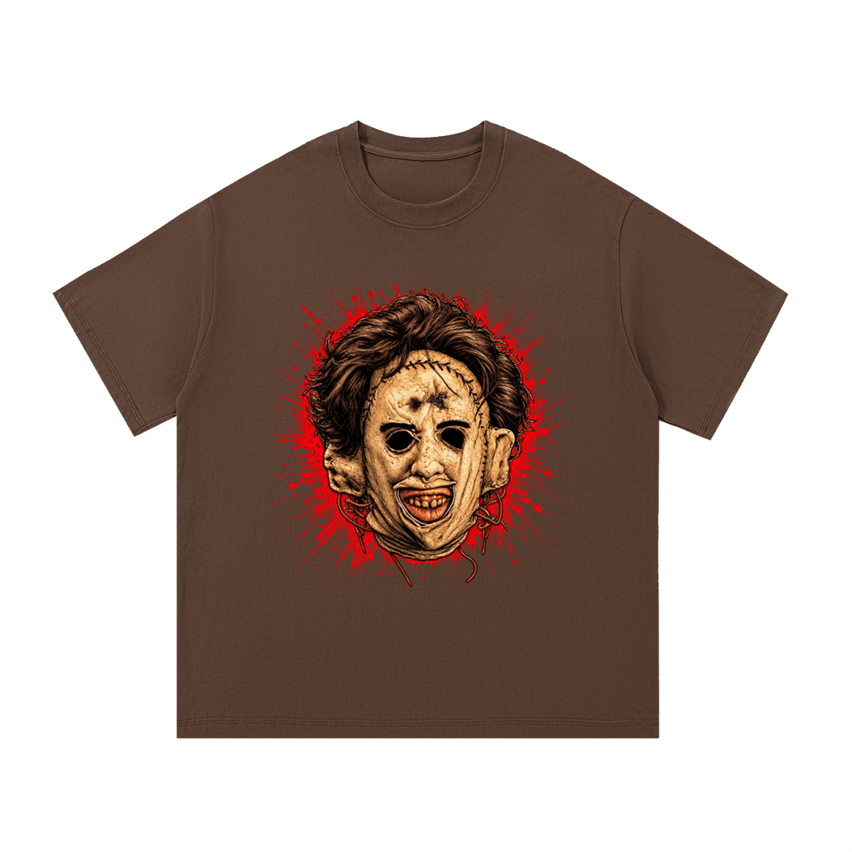 Leatherface-Inspired Mask Horror Essential Cotton T-Shirt - Shirt Habit