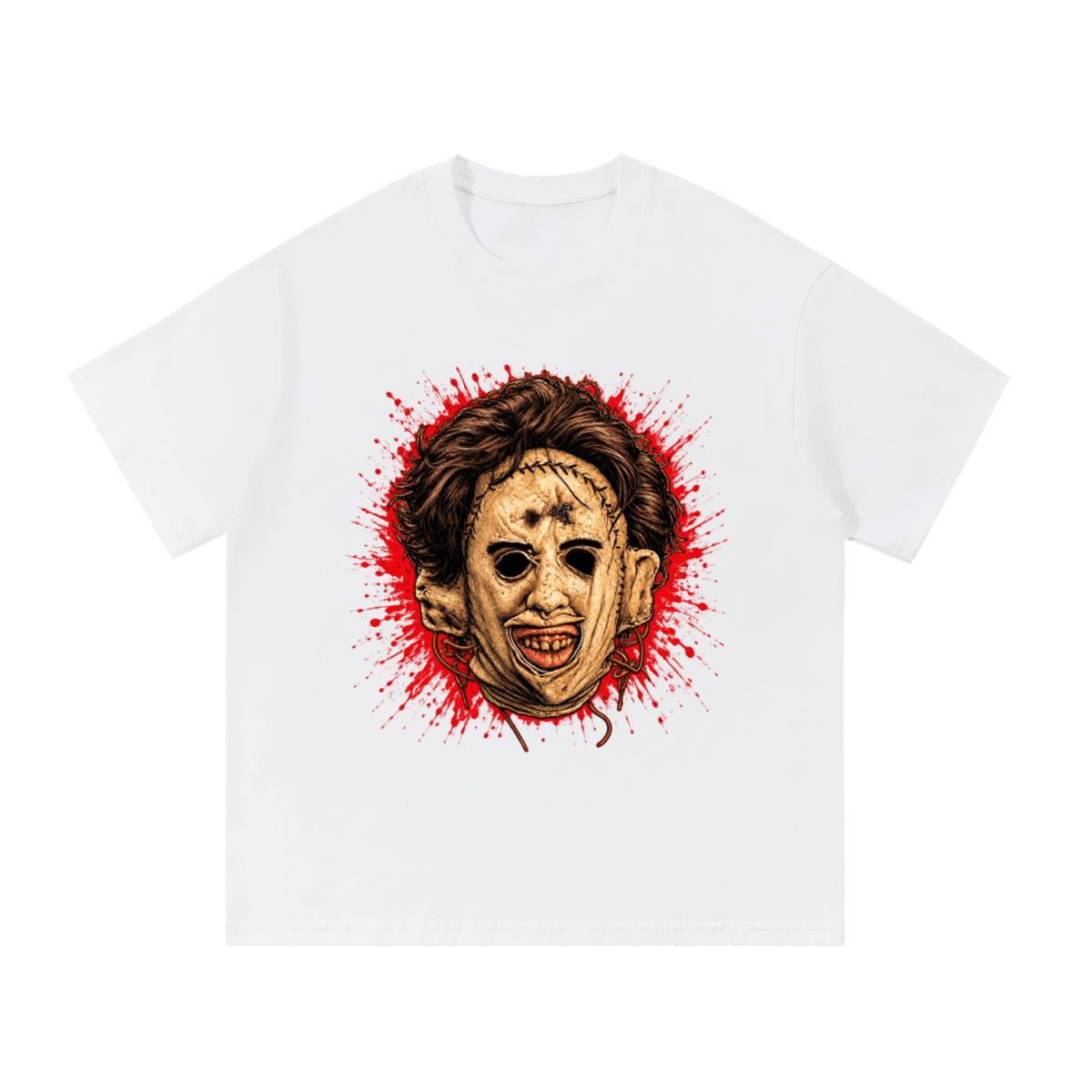 Leatherface-Inspired Mask Horror Essential Cotton T-Shirt - Shirt Habit