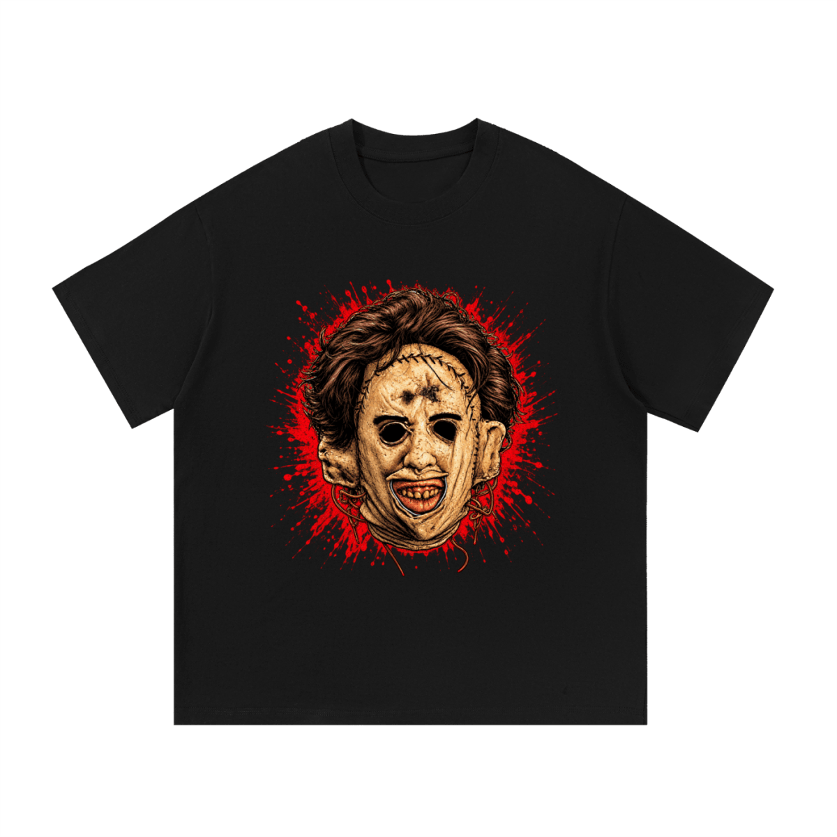 Leatherface-Inspired Mask Horror Essential Cotton T-Shirt - Shirt Habit