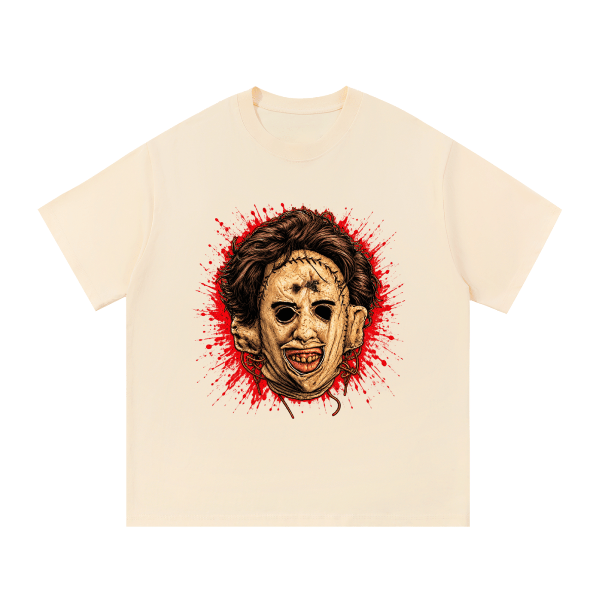 Leatherface-Inspired Mask Horror Essential Cotton T-Shirt - Shirt Habit