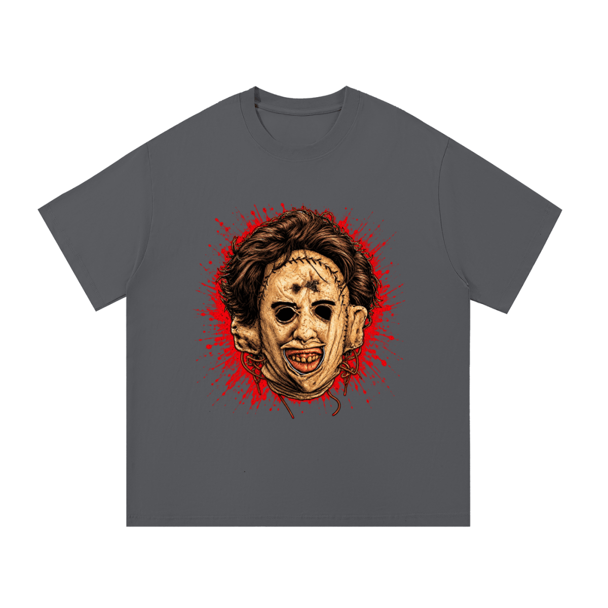 Leatherface-Inspired Mask Horror Essential Cotton T-Shirt - Shirt Habit