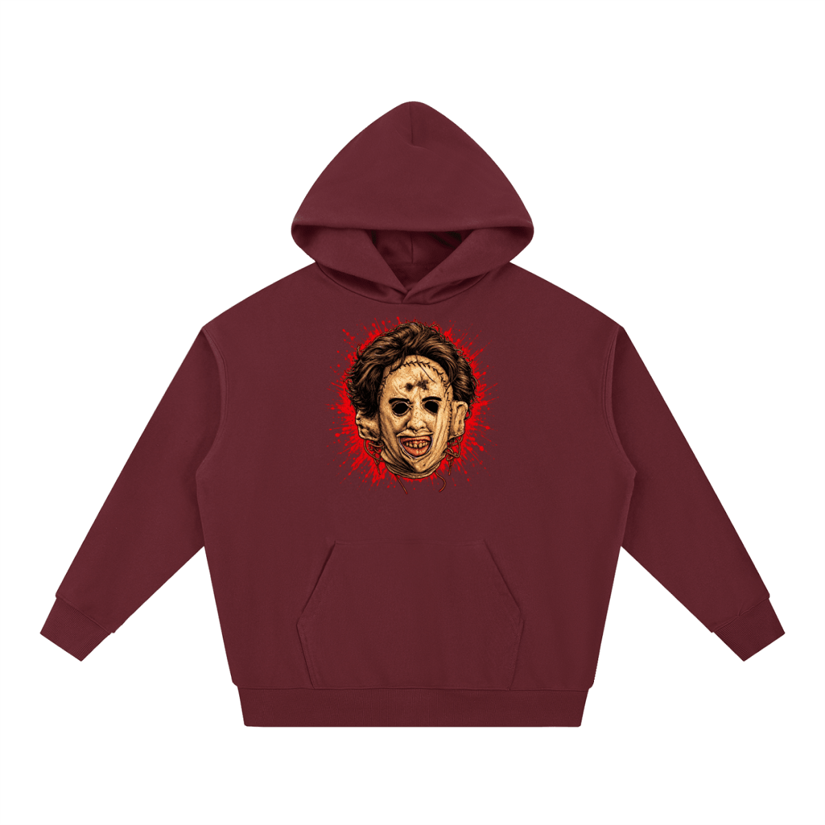 Leatherface-Inspired Mask Horror Essential Heavyweight Hoodie - Shirt Habit