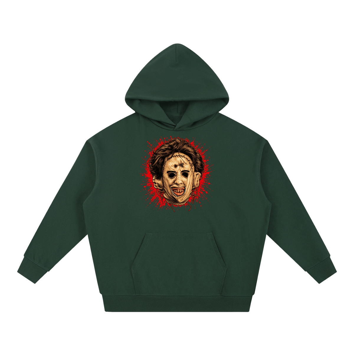 Leatherface-Inspired Mask Horror Essential Heavyweight Hoodie - Shirt Habit