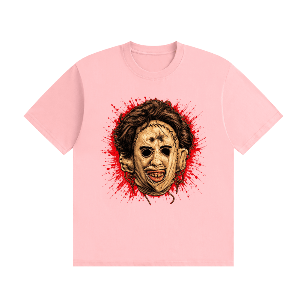 Leatherface-Inspired Mask Horror Unisex Seamless Cotton T-Shirt - Shirt Habit