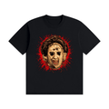 Leatherface-Inspired Mask Horror Unisex Seamless Cotton T-Shirt - Shirt Habit