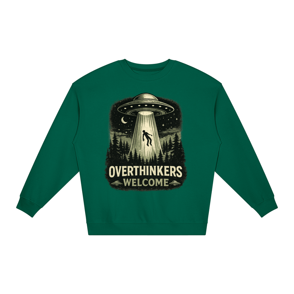 Overthinkers Welcome Loose Crewneck Sweatshirt - Shirt Habit