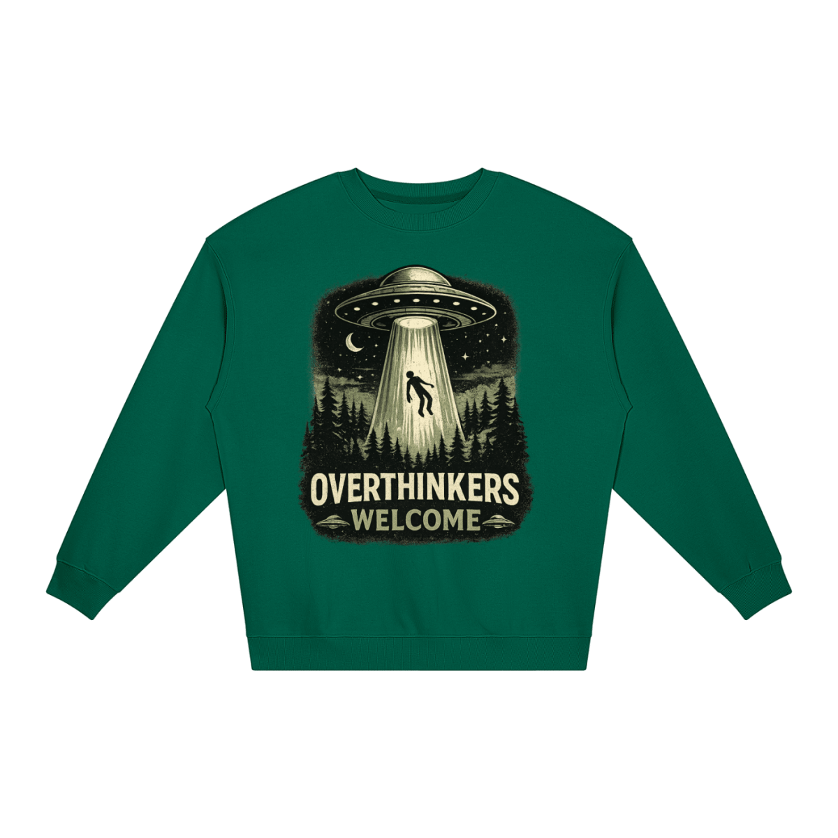 Overthinkers Welcome Loose Crewneck Sweatshirt - Shirt Habit