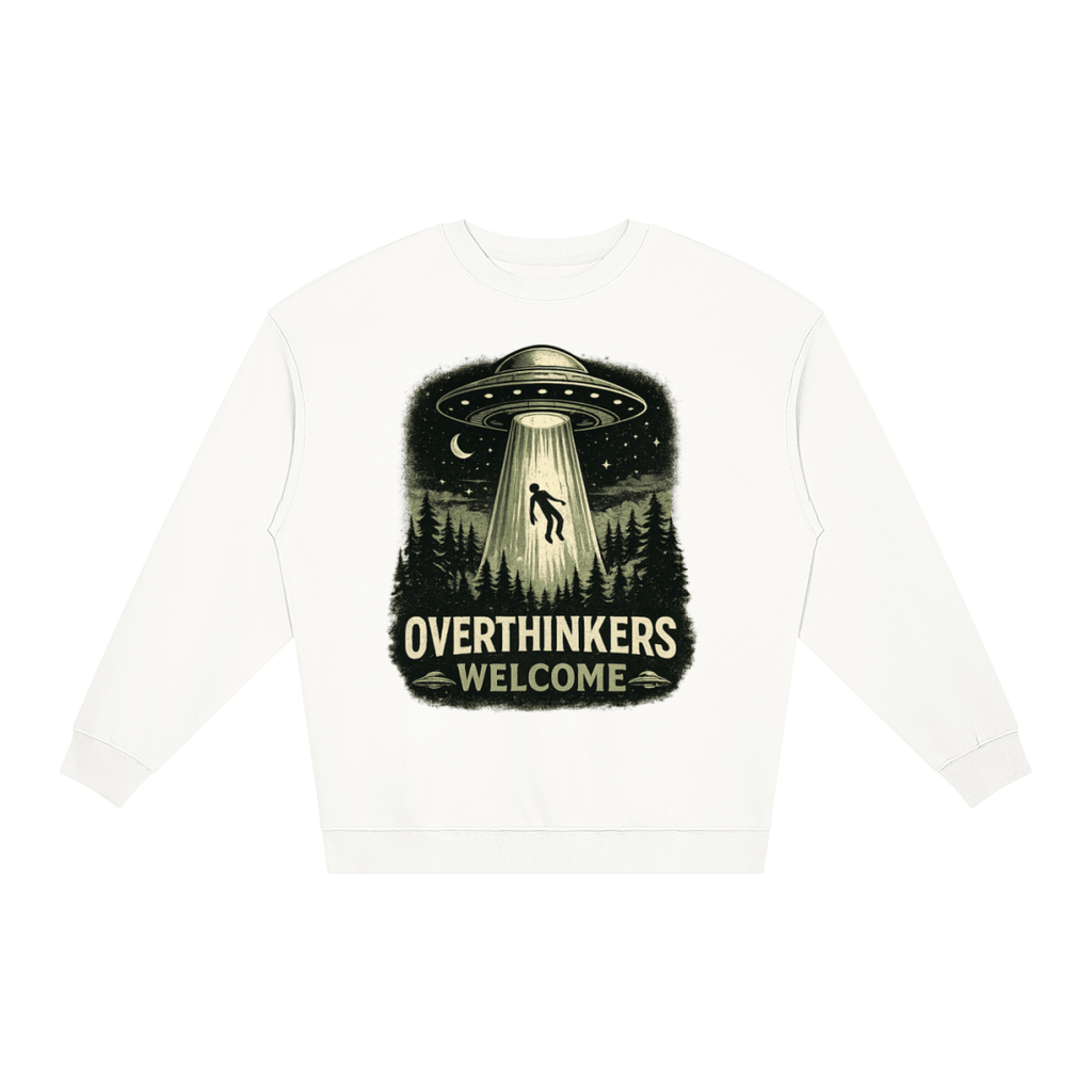 Overthinkers Welcome Loose Crewneck Sweatshirt - Shirt Habit