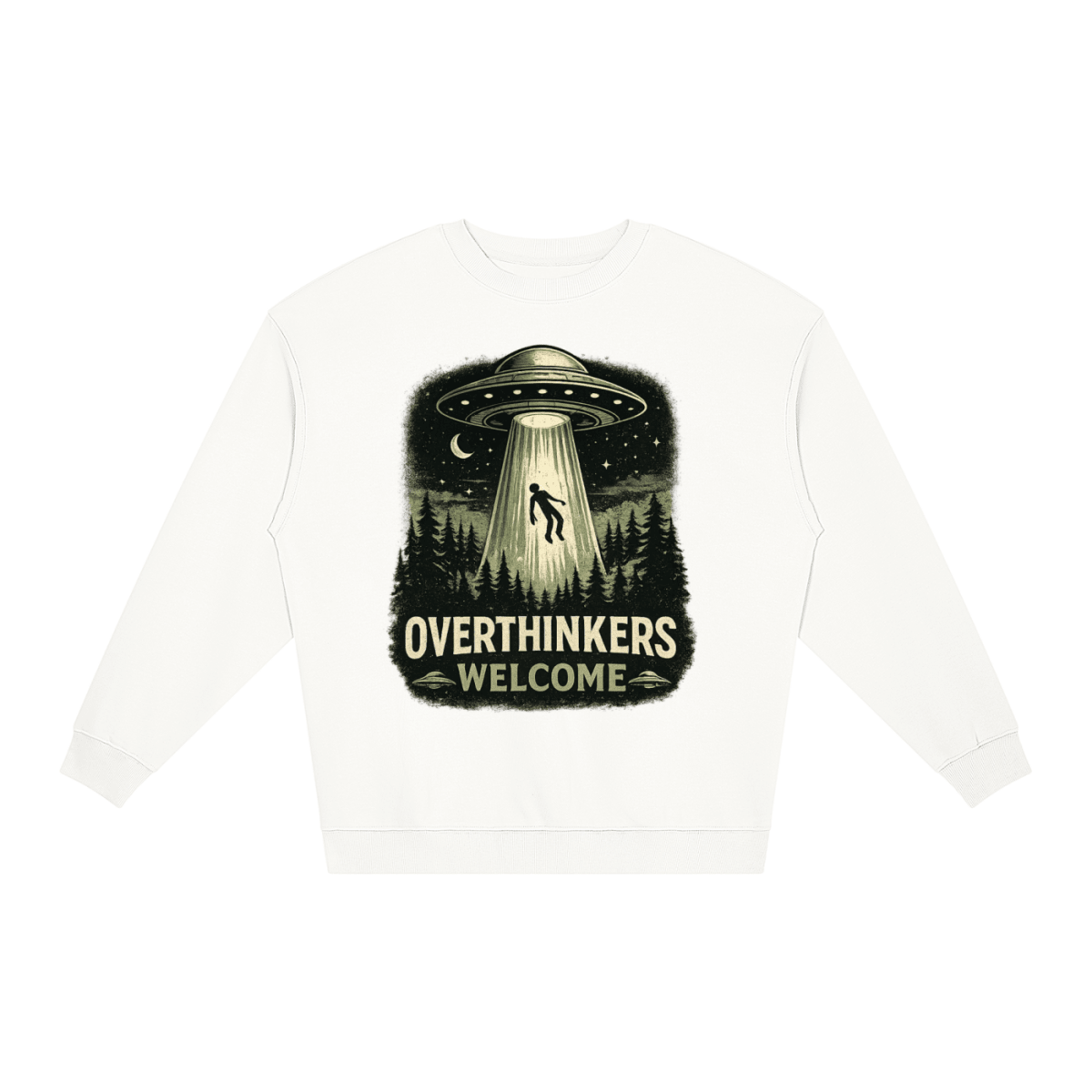 Overthinkers Welcome Loose Crewneck Sweatshirt - Shirt Habit