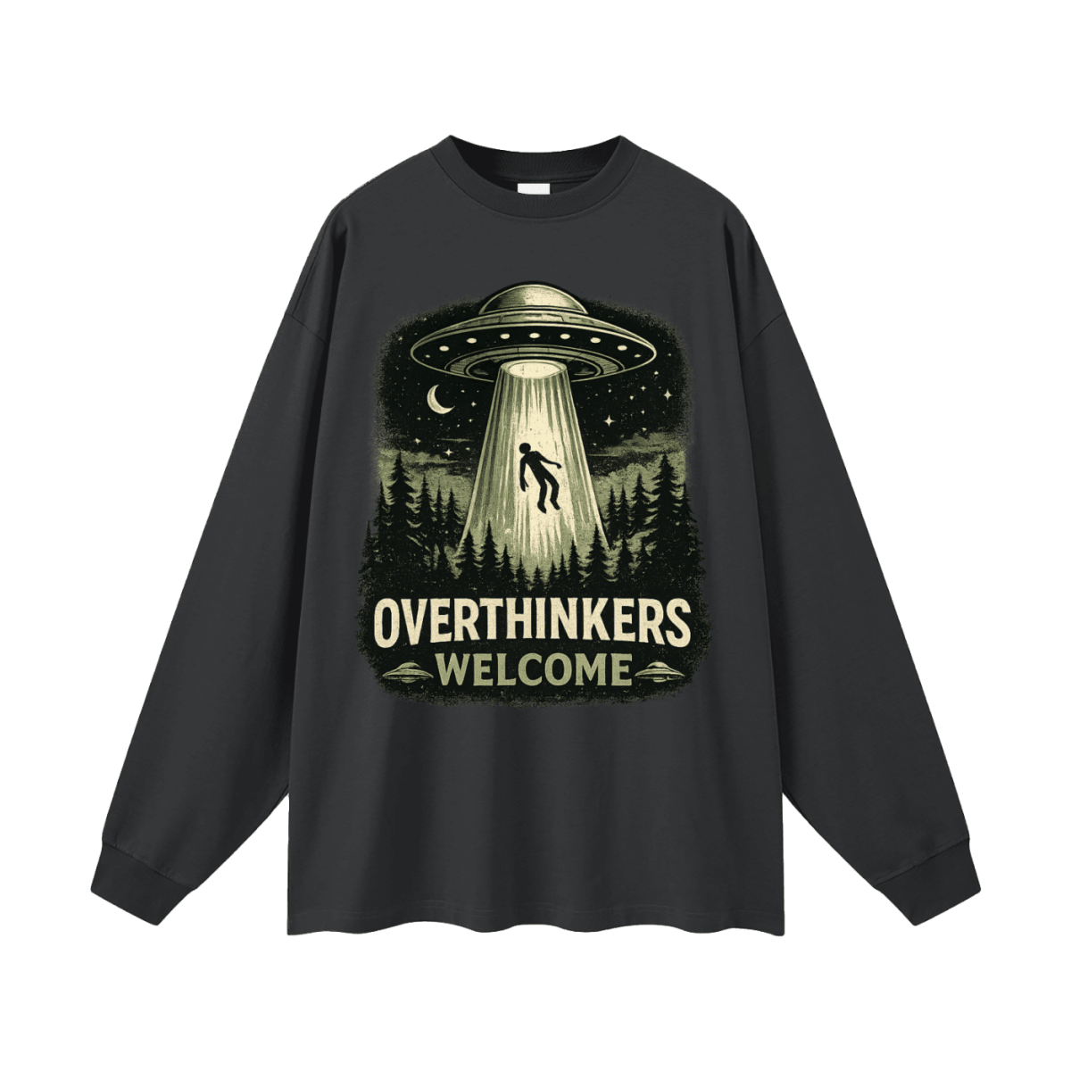 Overthinkers Welcome Oversized Long Sleeve T-Shirt - Shirt Habit