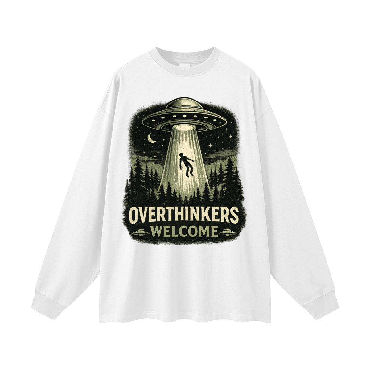 Overthinkers Welcome Oversized Long Sleeve T-Shirt - Shirt Habit