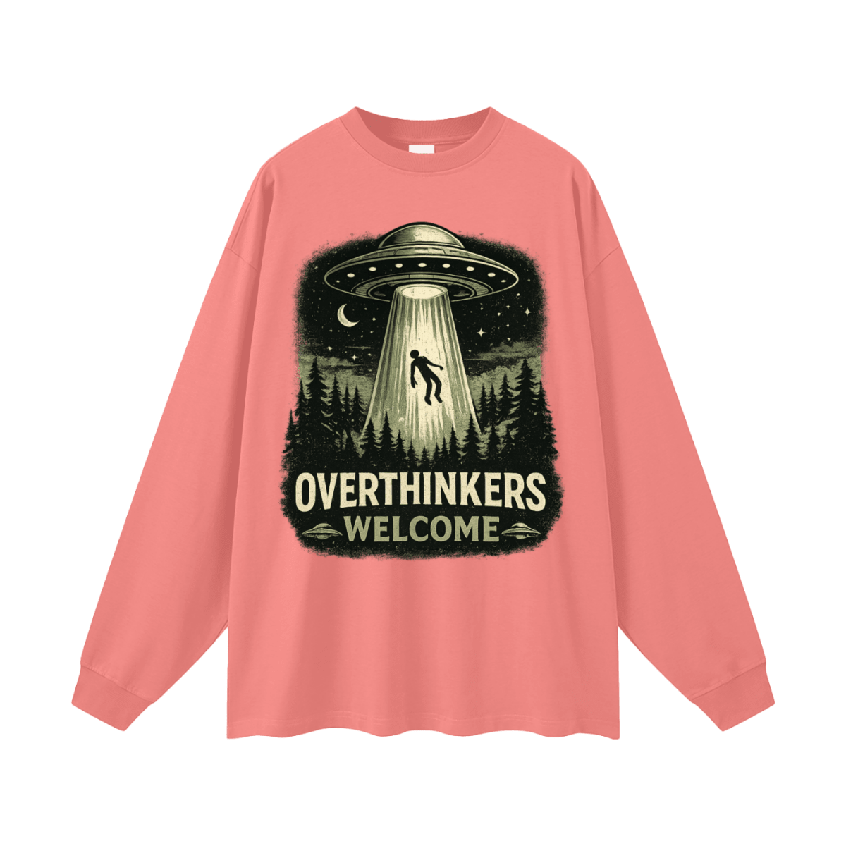 Overthinkers Welcome Oversized Long Sleeve T-Shirt - Shirt Habit