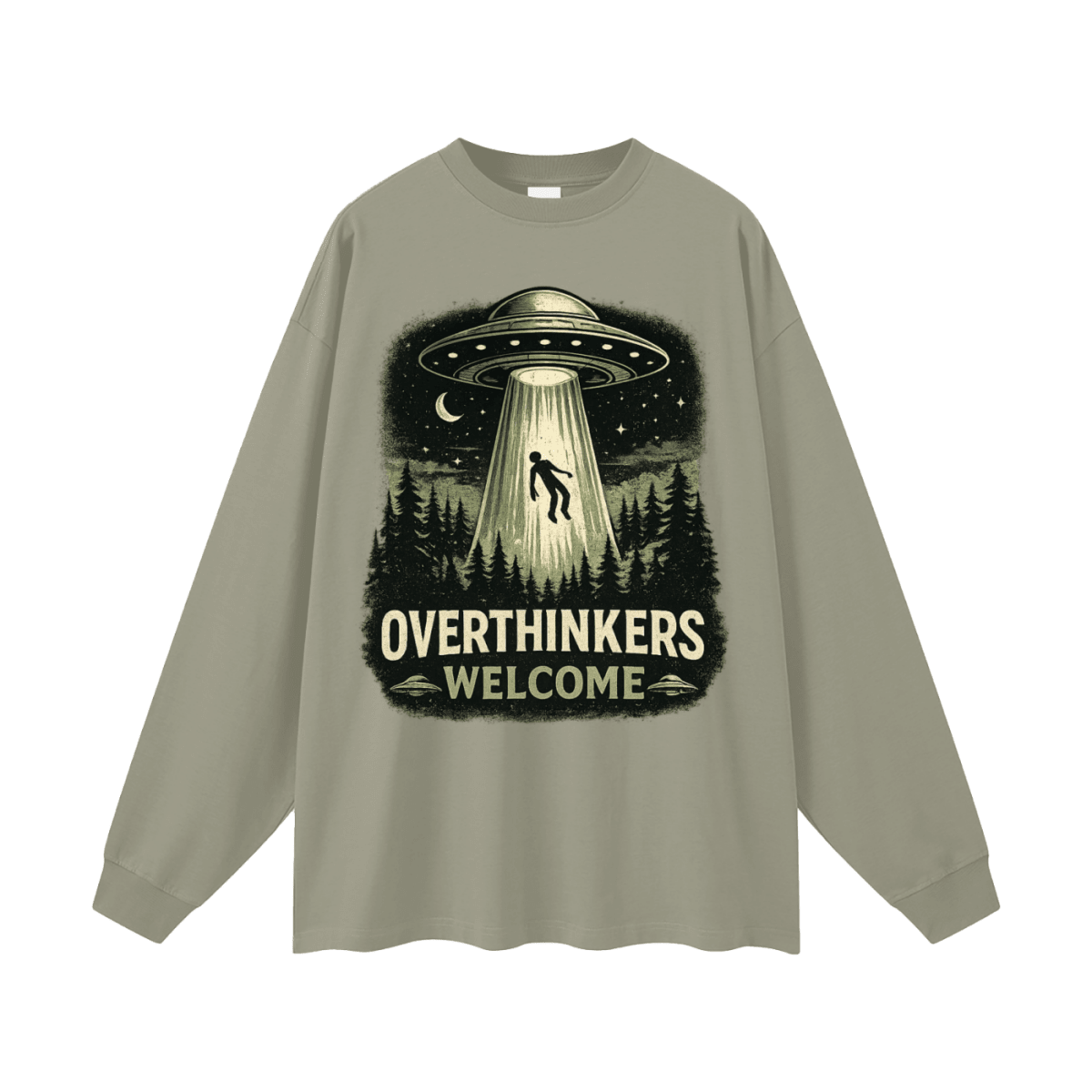 Overthinkers Welcome Oversized Long Sleeve T-Shirt - Shirt Habit