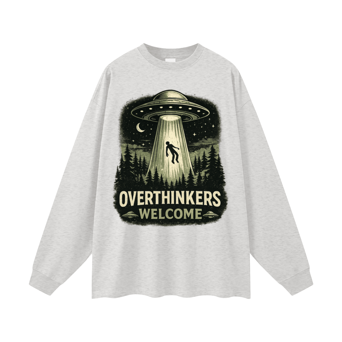Overthinkers Welcome Oversized Long Sleeve T-Shirt - Shirt Habit