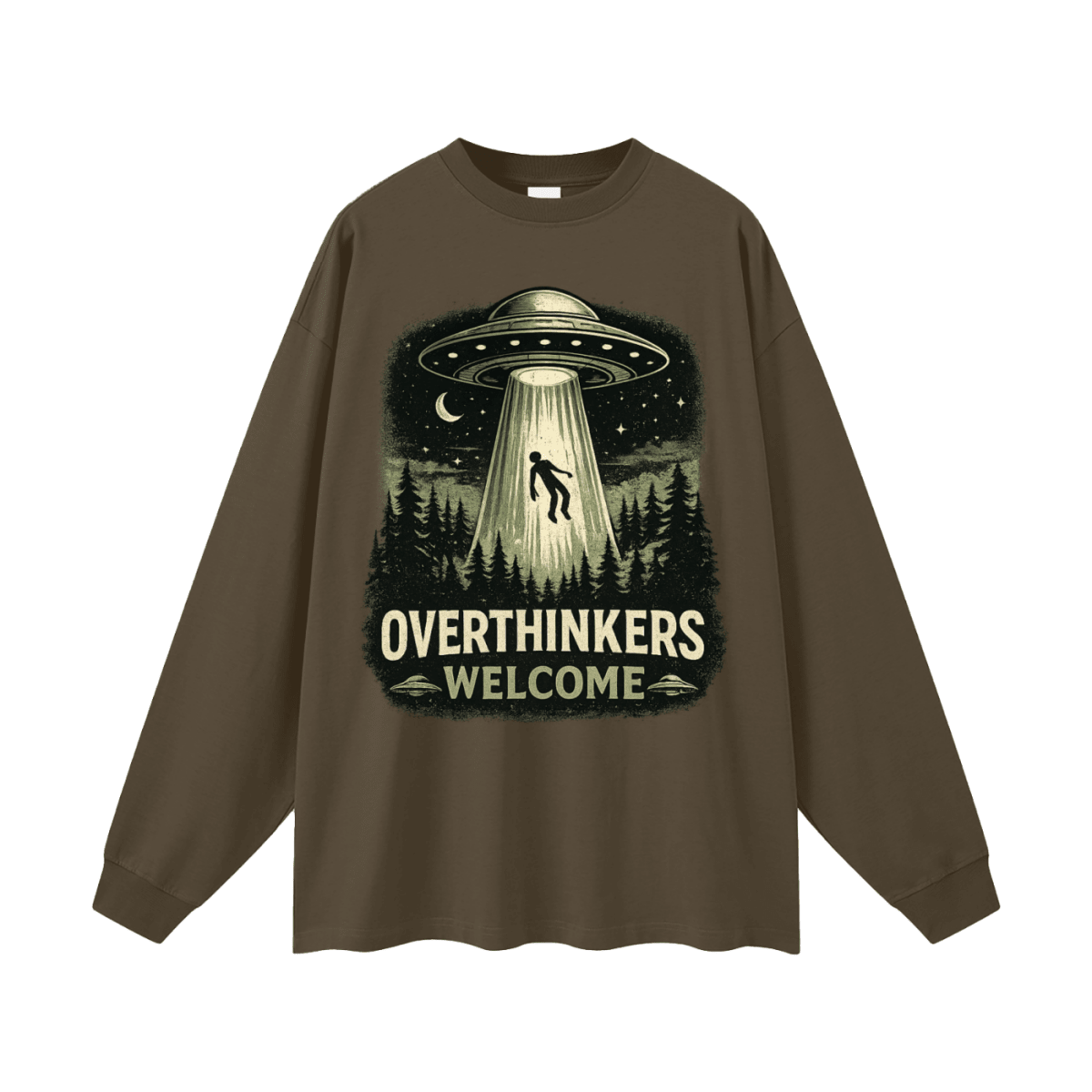 Overthinkers Welcome Oversized Long Sleeve T-Shirt - Shirt Habit