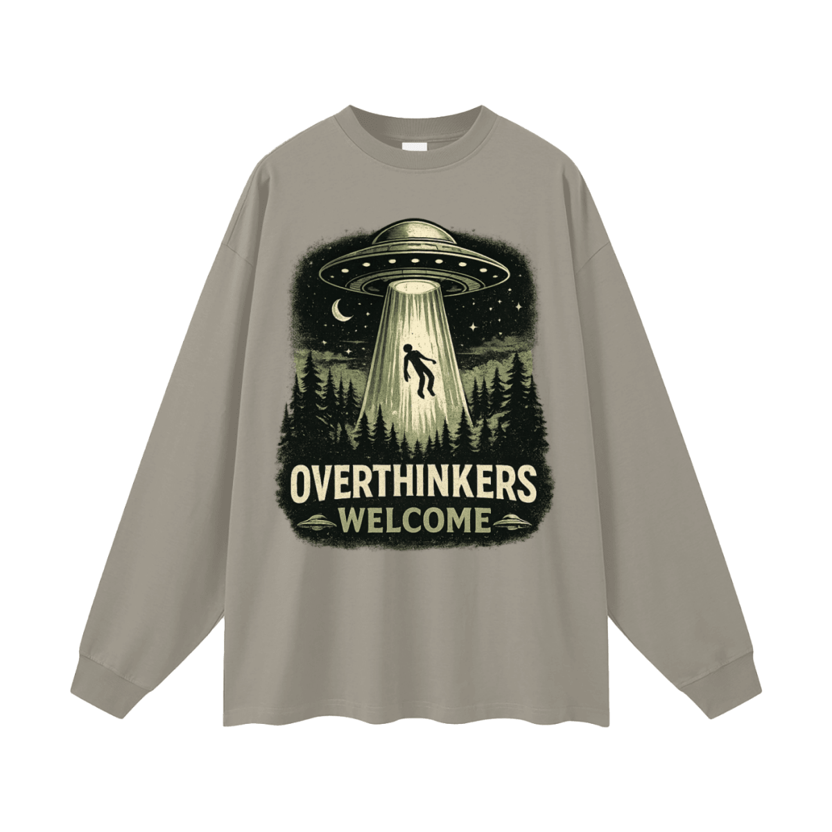 Overthinkers Welcome Oversized Long Sleeve T-Shirt - Shirt Habit