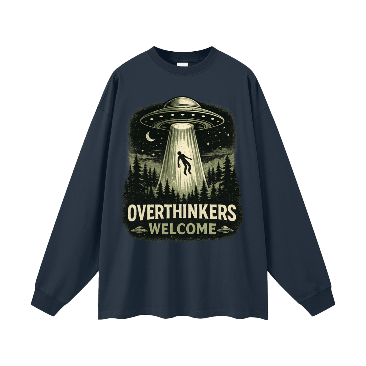 Overthinkers Welcome Oversized Long Sleeve T-Shirt - Shirt Habit