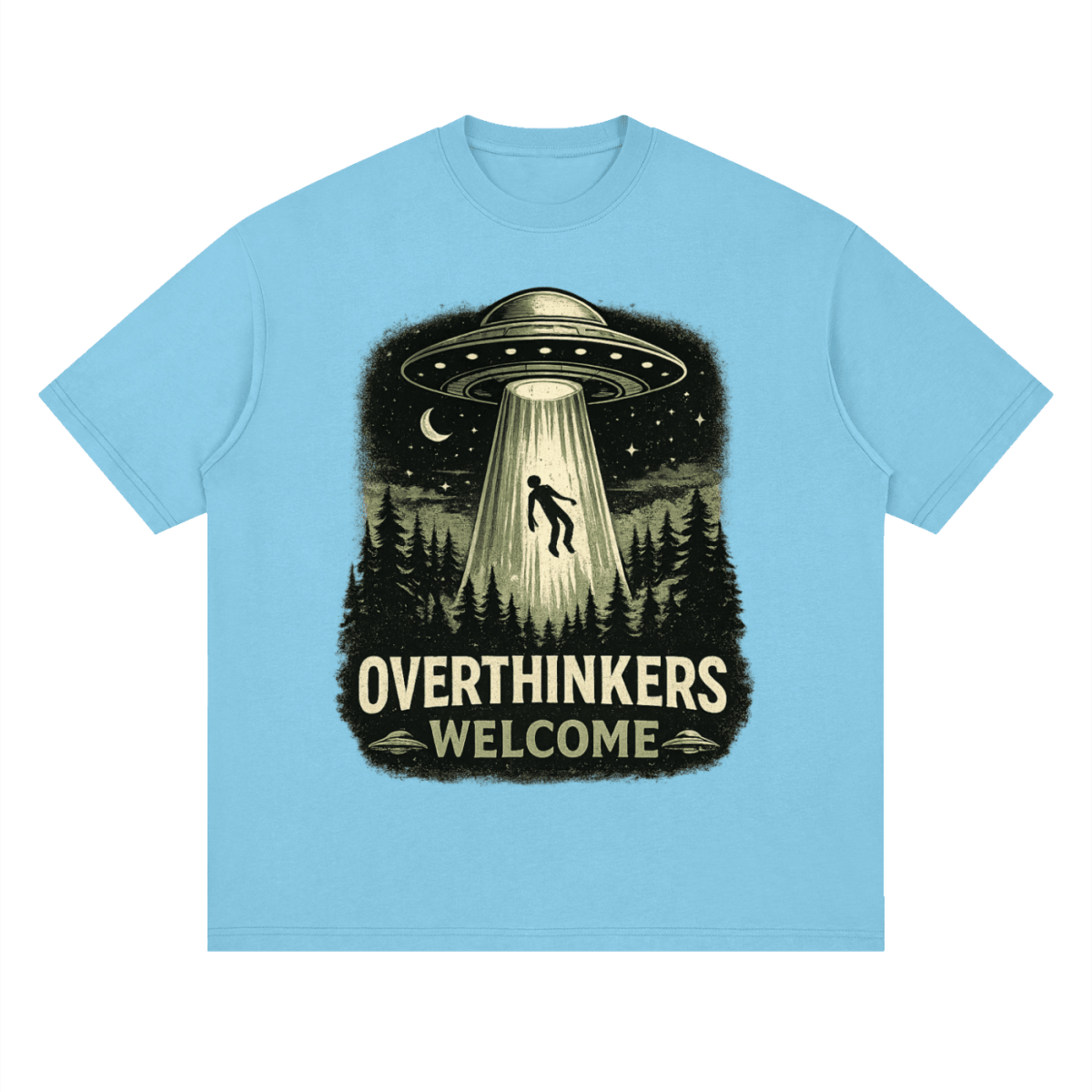 Overthinkers Welcome Streetwear Loose Drop Shoulder T-Shirt - Shirt Habit
