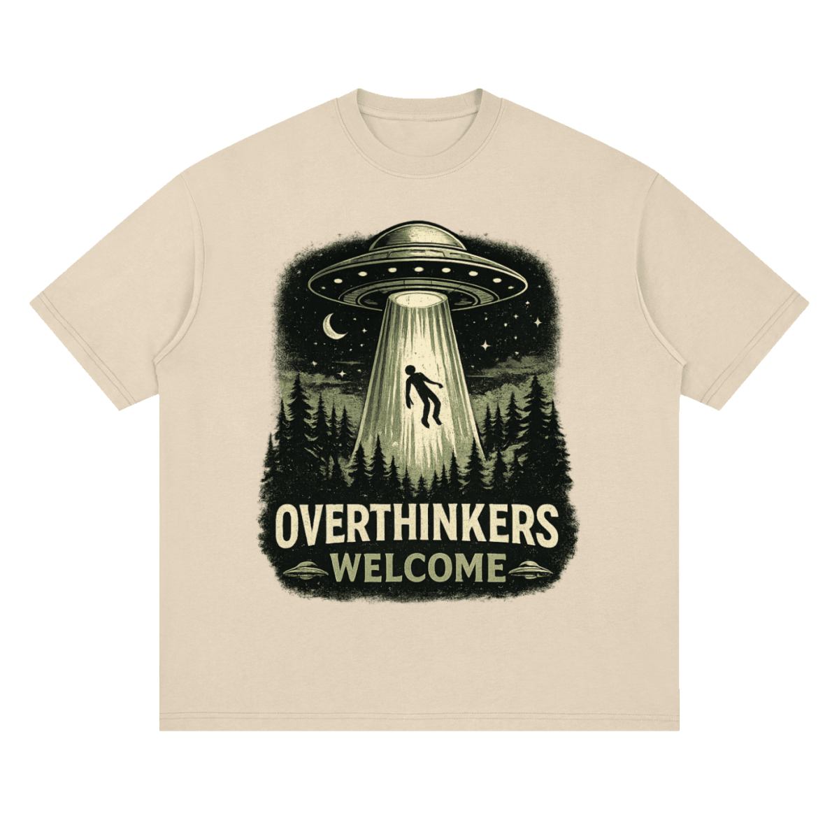 Overthinkers Welcome Streetwear Loose Drop Shoulder T-Shirt - Shirt Habit