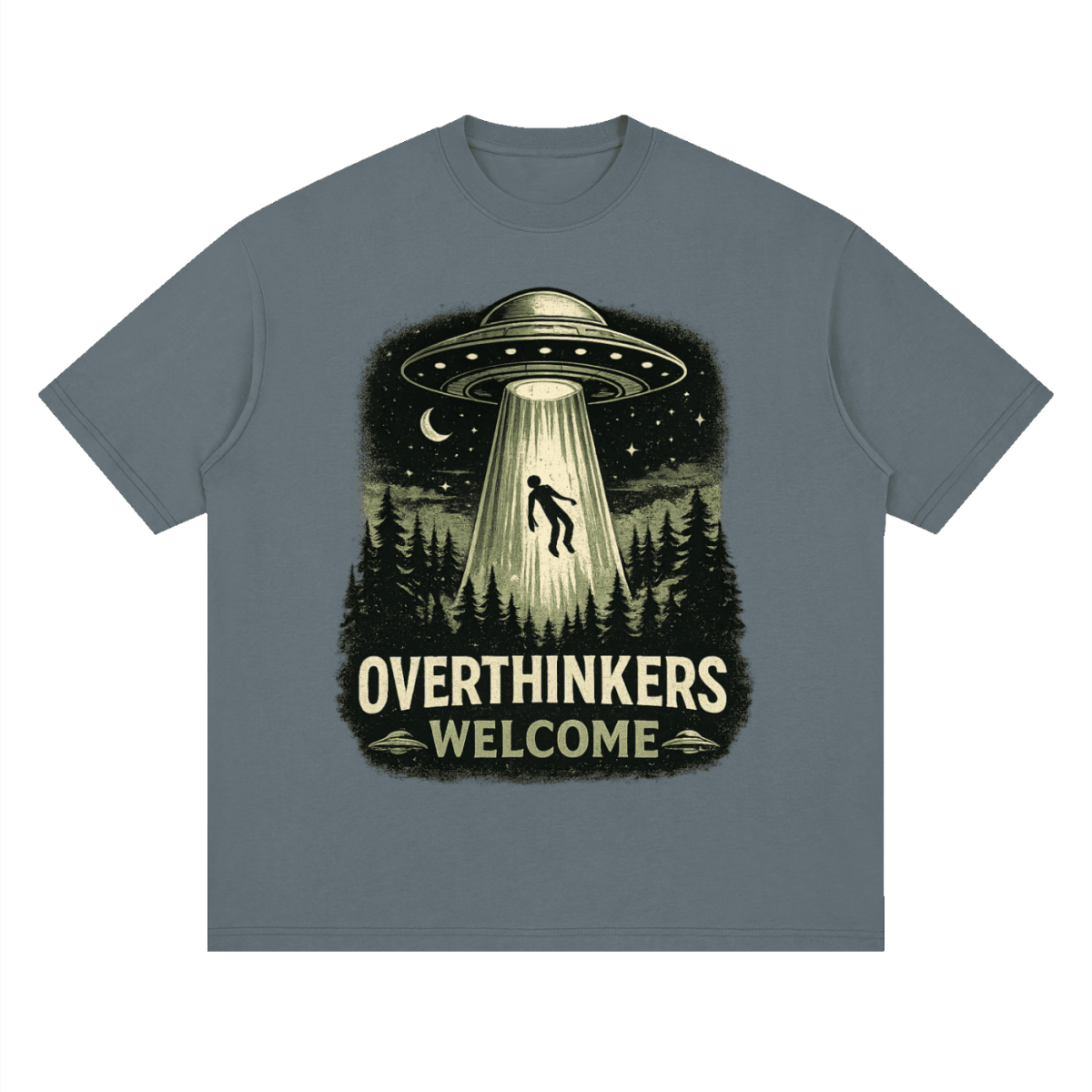 Overthinkers Welcome Streetwear Loose Drop Shoulder T-Shirt - Shirt Habit