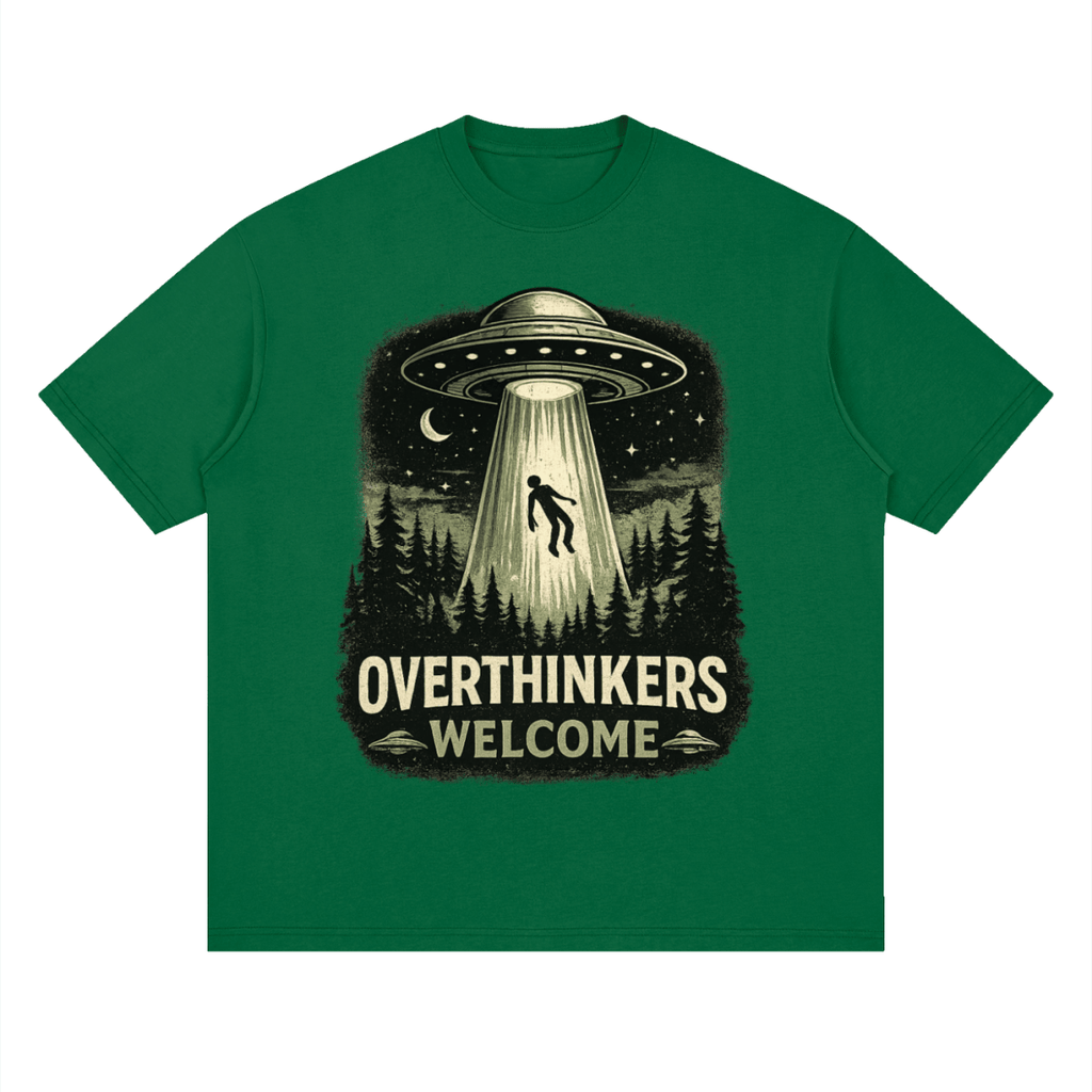 Overthinkers Welcome Streetwear Loose Drop Shoulder T-Shirt - Shirt Habit