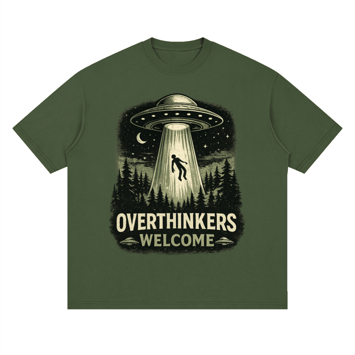 Overthinkers Welcome Streetwear Loose Drop Shoulder T-Shirt - Shirt Habit