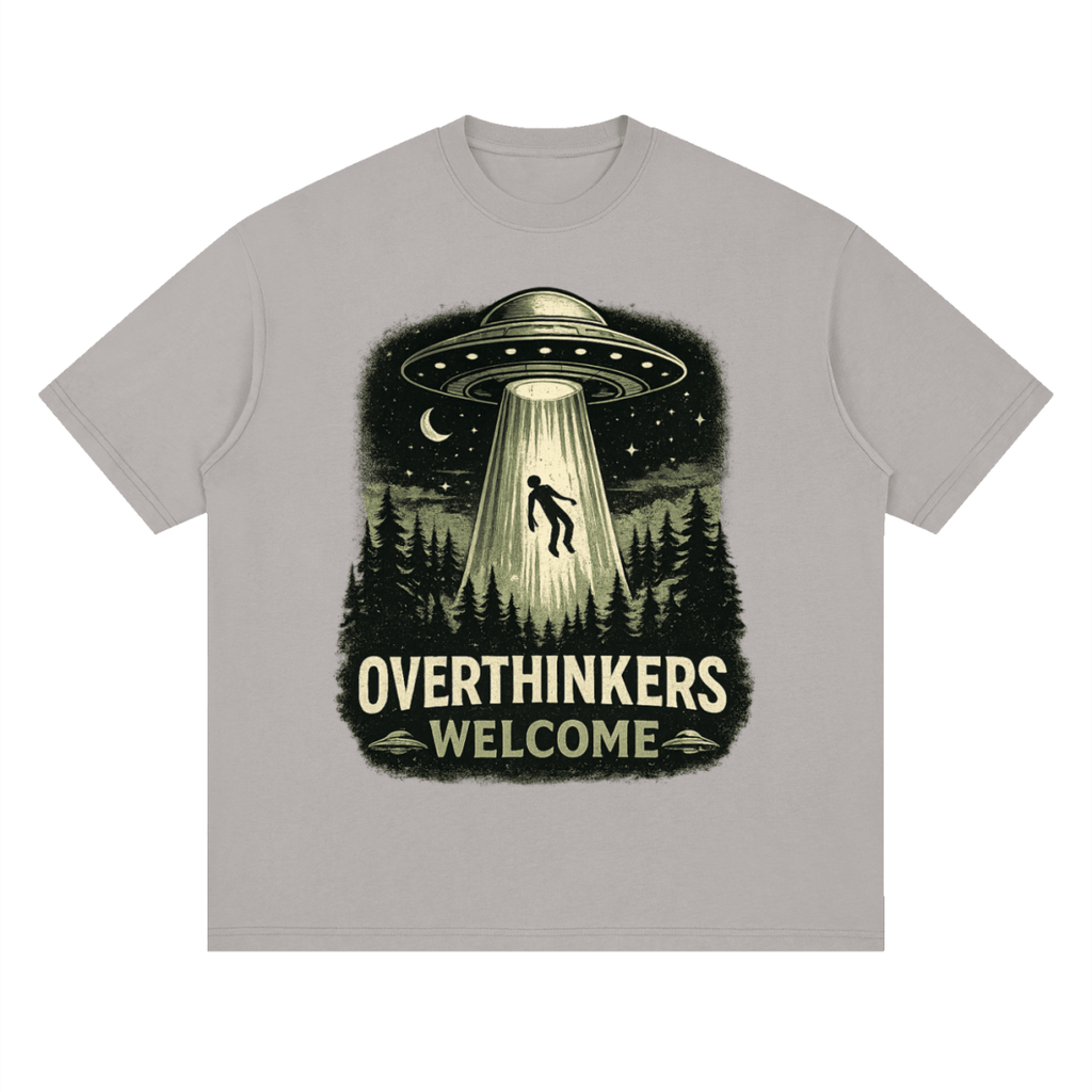 Overthinkers Welcome Streetwear Loose Drop Shoulder T-Shirt - Shirt Habit