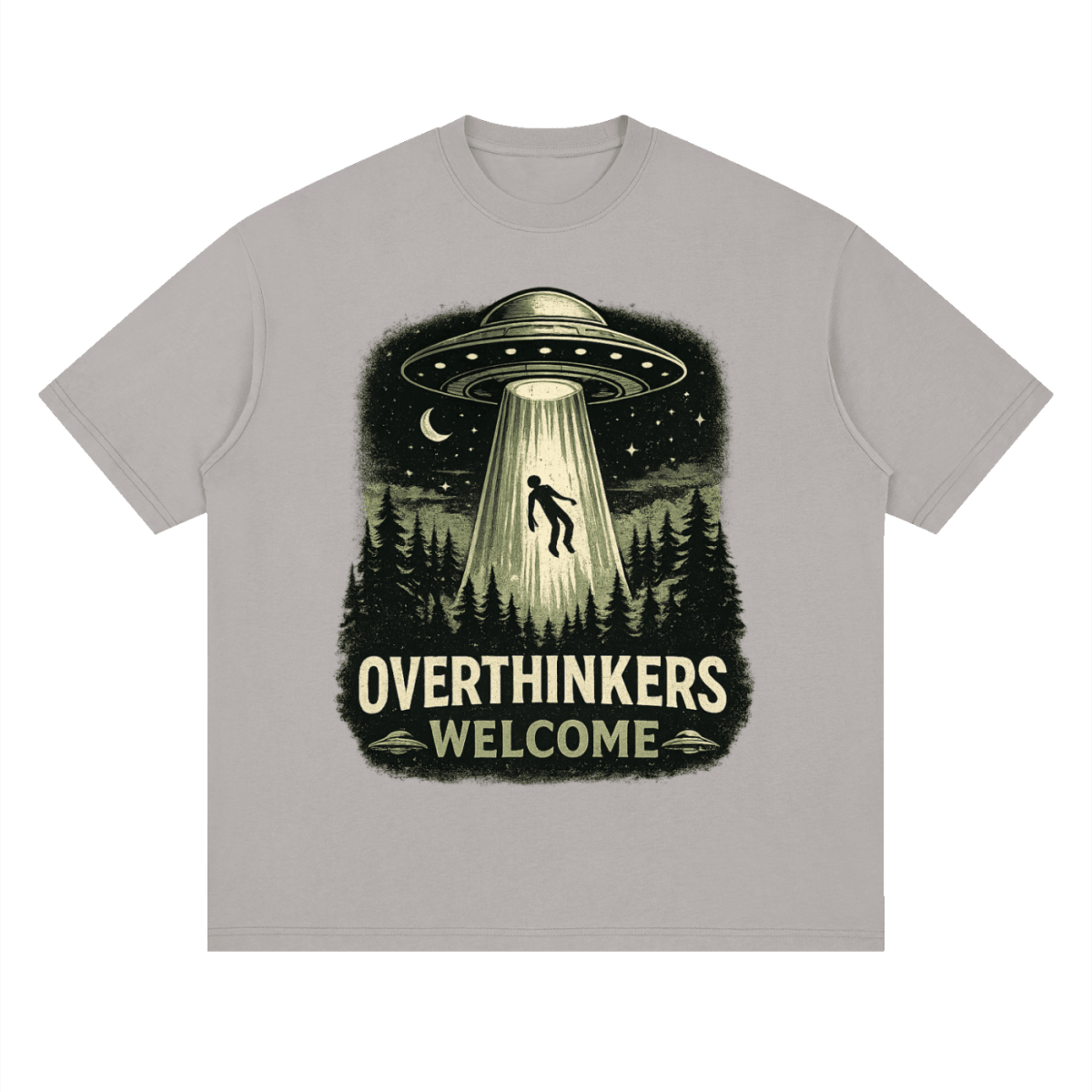Overthinkers Welcome Streetwear Loose Drop Shoulder T-Shirt - Shirt Habit