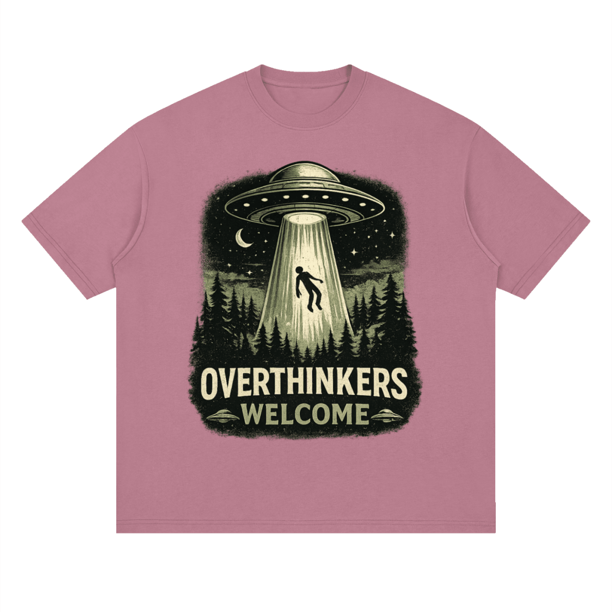 Overthinkers Welcome Streetwear Loose Drop Shoulder T-Shirt - Shirt Habit