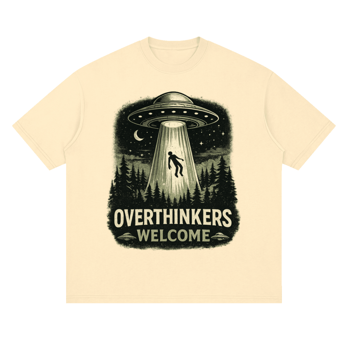 Overthinkers Welcome Streetwear Loose Drop Shoulder T-Shirt - Shirt Habit