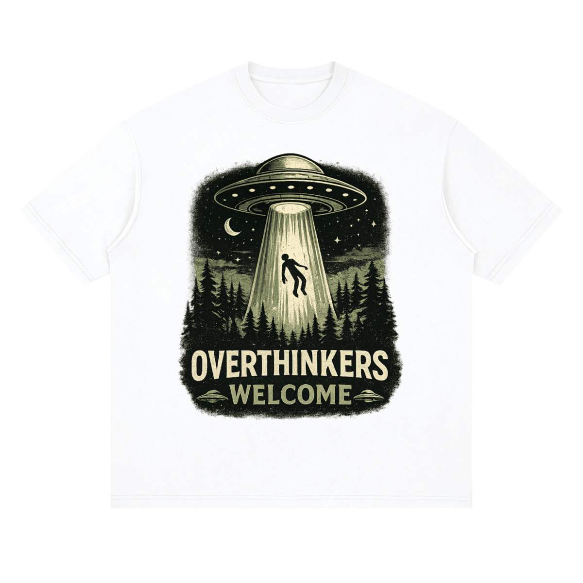 Overthinkers Welcome Streetwear Loose Drop Shoulder T-Shirt - Shirt Habit