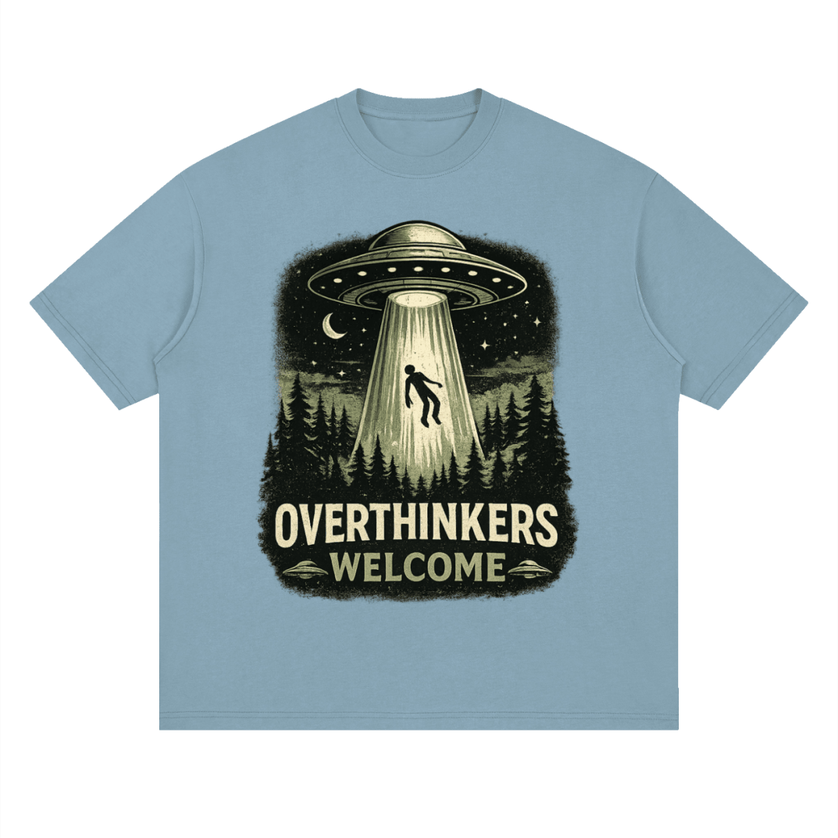 Overthinkers Welcome Streetwear Loose Drop Shoulder T-Shirt - Shirt Habit