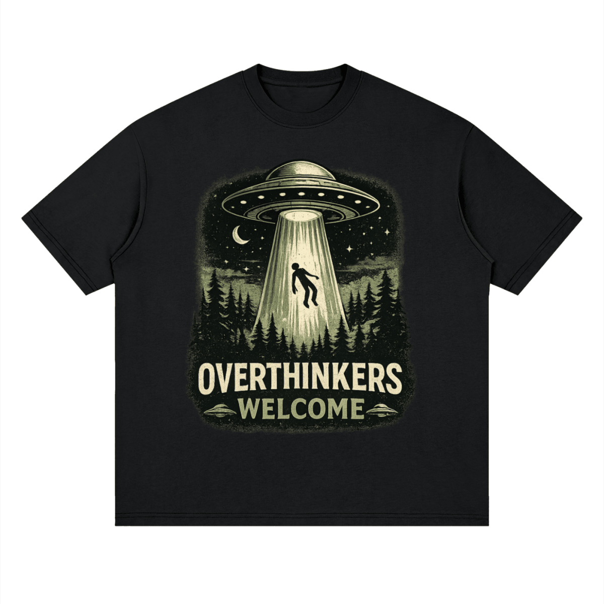 Overthinkers Welcome Streetwear Loose Drop Shoulder T-Shirt - Shirt Habit